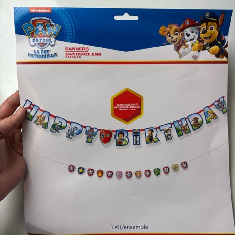 Paw Patrol Personalized Jumbo Letter Birthday Banner‎ Kit